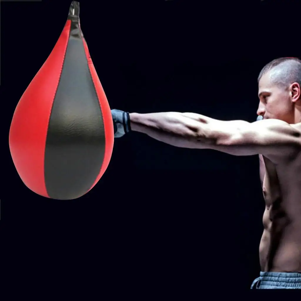 Boxing Speed Ball Hanging PU Leather Double End Punch Bag for Gym Fitness Home MMA Muay Thai Practice