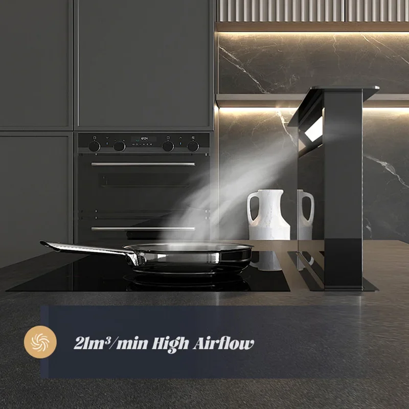 Concealed countertop lift-up range hood, ultra-quiet stainless steel downdraft kitchen range hood 110V/220V(Customized) view 5