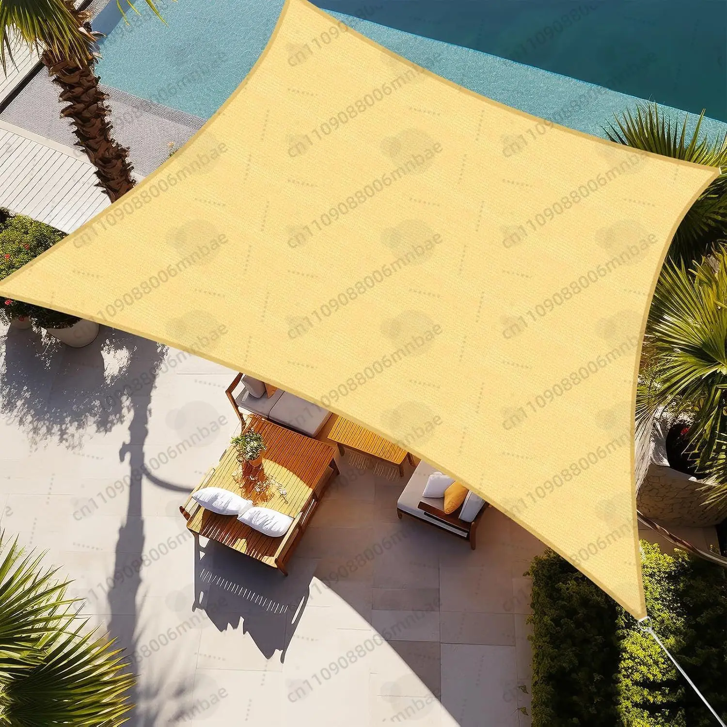 Garden sail camping shade sail waterproof shade cloth triangular four corners outdoor canopy courtyard shade net