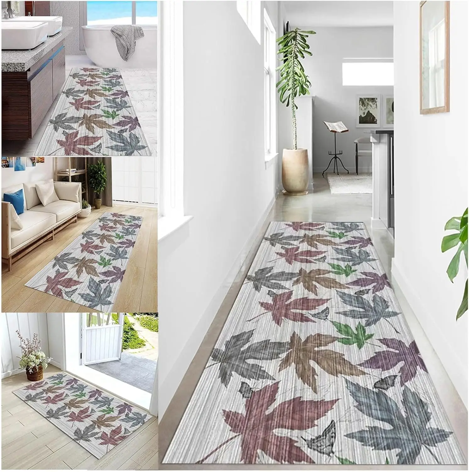 Hallway Runner Rug, Non-Slip Long Carpet for Kitchen Corridor Entryway, 1m/1.5m/2m/2.5m/3m/3.5m/4m/4.5m/5m/6m Indoor or Outdoor