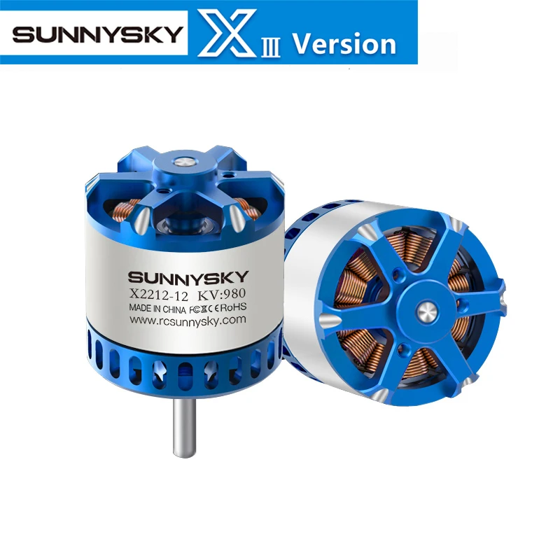 Sunnysky X2212-III Series Brushless Motor (Short Shaft/ Long Shaft)  980KV 1250KV 1400KV 2450KV 3~4S Lipo For Fixed-wing Drones