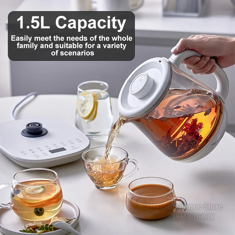 Bear Health Pot 1.5L Electric Kettle Multifunctional Home Kitchen Appliance 9.5H Appointment Insulation Water Boiler For Office