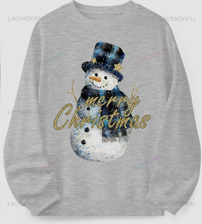 Sudadera navideña Divertida muñeco de nieve Papá Noel Reno Ropa personalizada Sudadera unisex Sudadera con capucha Sudadera gráfica