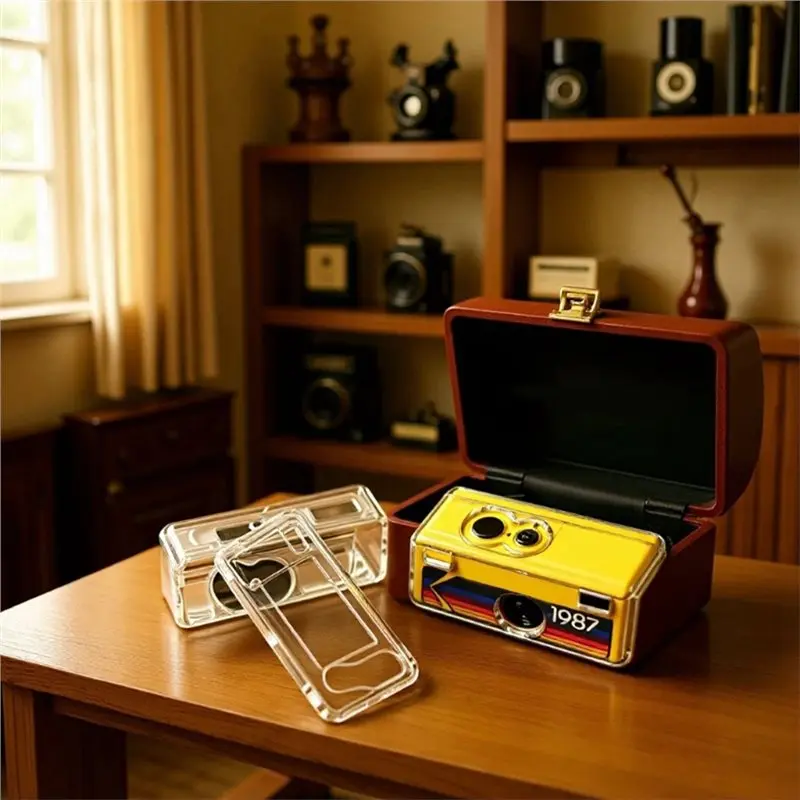 Y45A-Shockproof PC Protective Case In Clear For Kodak Charmera Keychain Camera- Durable And Stylish Design
