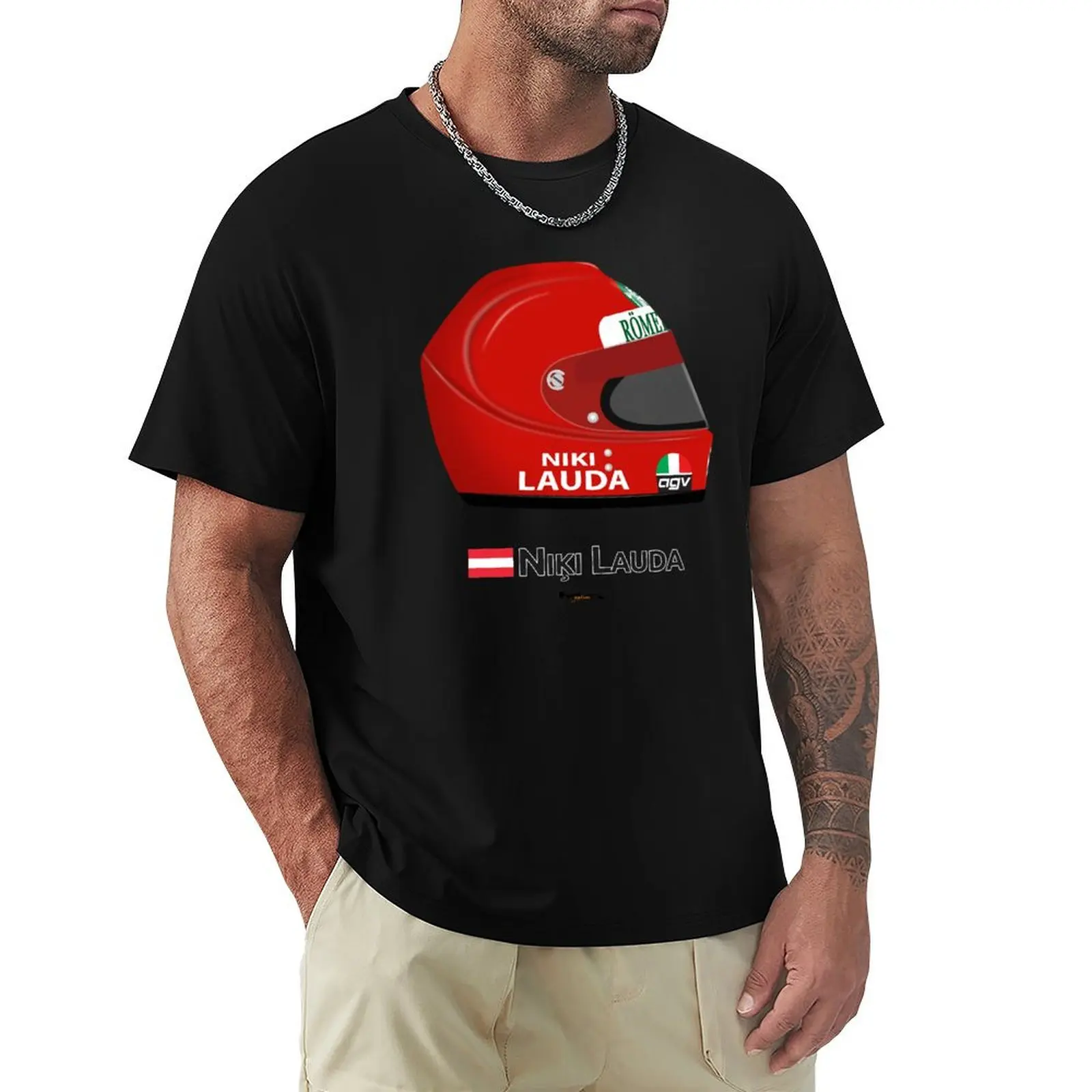 Niki Lauda - 1976 AGV Helmet T-Shirt Work Wear Breathable Tee