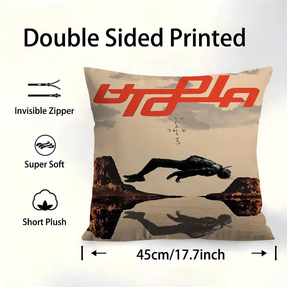 

Utopia Album Cover Pillowcase Toon Gift Cushion Cover Bedroom Home Sofa Chair Seat Decor Pillow Case