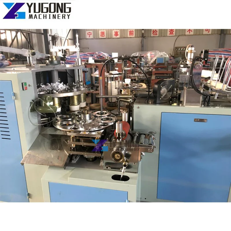 Disposable Kraft Paper Soup Bowl Fully Automic Porridge Bucket Popcorn Bucket Food Container Making Machine for Sale