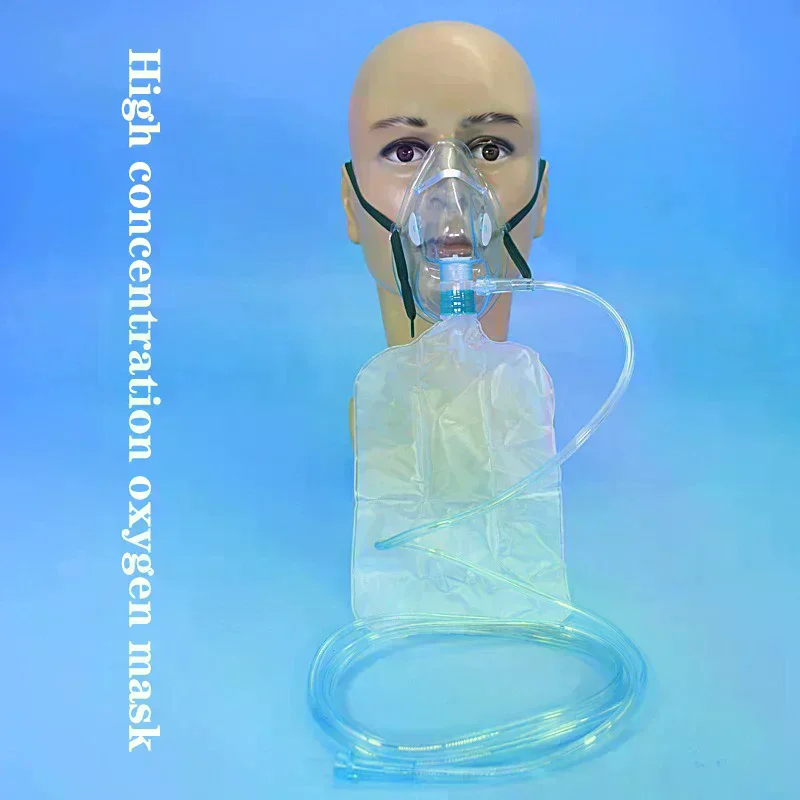 

Adult/Child High Concentration Oxygen Face Mask With Tubing Non-Rebreather Oxygen Mask With Elastic Band Reservoir Bag