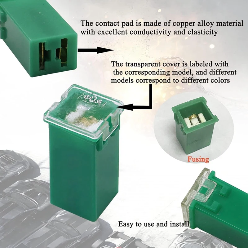 ABRU-30 PCS Car Fuses Assortment Kit,Automotive Combination LOW And TALL Box Shaped Fuse Kit,For Car/RV/Truck/Motorcycle/Boat