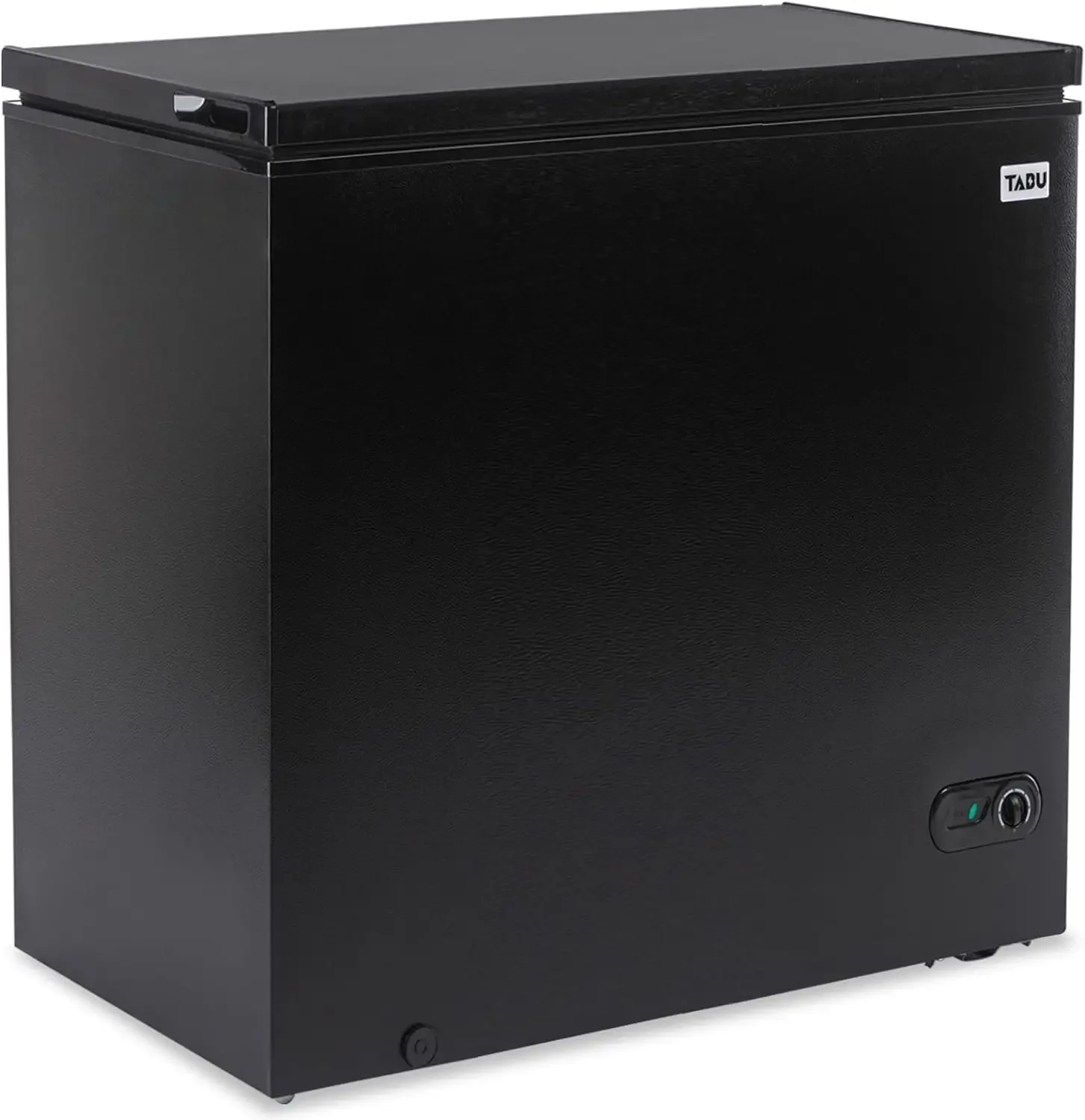 10.0 Cu Ft Chest Freezer, Deep Freezer with Removable Storage Basket, Top Open Door Chest Freezer, Black Freezer with 7 Level Ad