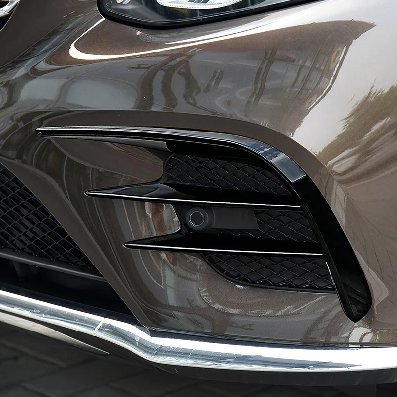 

Карбоновый цвет автомобиля, передний воздушный нож, рамка, украшение для Mercedes Benz GLC X253 2016-2018, противотуманная фара, решетка, отделка, внешние аксессуары