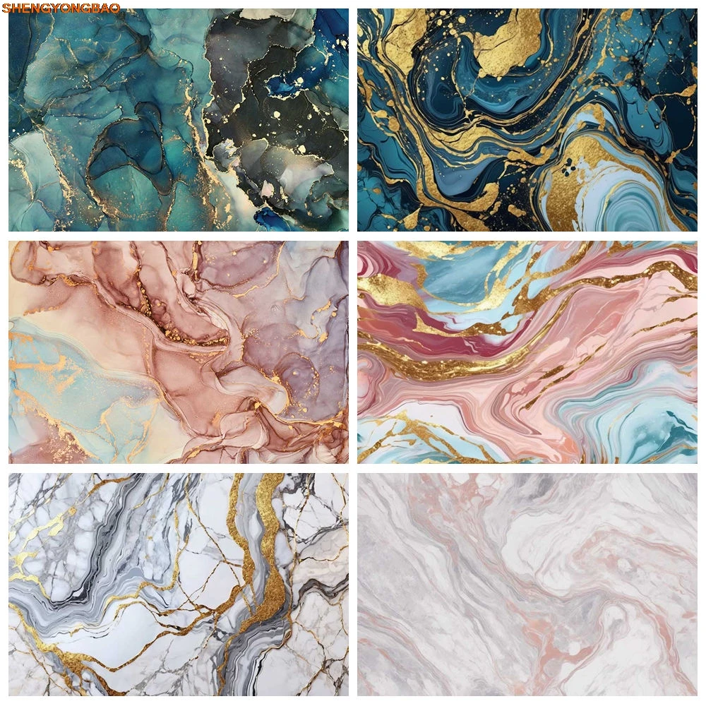

Vintage Abstract Art Photography Backdrop Marble Texture Photo Wallpaper Background Photographic Party Home Decorations