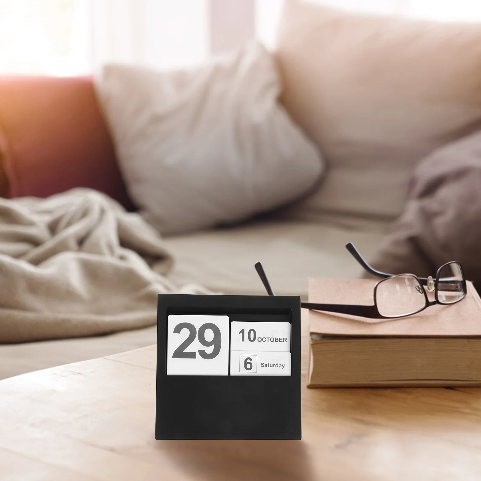 

Stylish Wooden Calendar Blocks Elegant Table Calendar Decorative Perpetual Office Accessory Home Supply Office Accessory