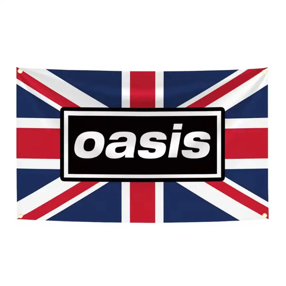 60x90cm/90x150cm O-Oasis Band Flag Tapestry Banner British Rock Music For Bedroom Home Outdoor Decor