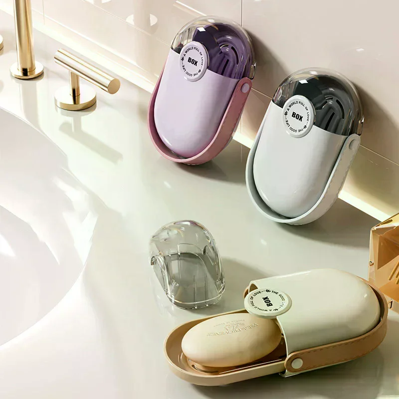 Luxury Travel Soap Dish, Airtight And Portable Soap Box With Lid And Draining Lid, Mini Soap Storage Box For Business Trips.