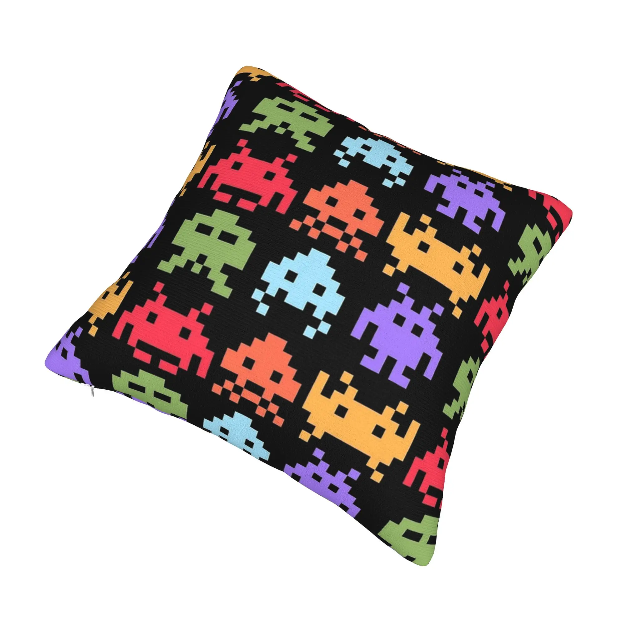 Space Invaders Pixel Art Rainbow Aliens Pillowcase Soft Cushion Cover Gift  Pillow Case Cover Home Dropshipping 40*40cm