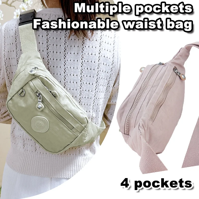 Damska torba crossbody, torba na klatkę piersiową, wysokiej jakości materiał nylonowy, regulowany pasek na ramię, wiele kieszeni i duża pojemność.