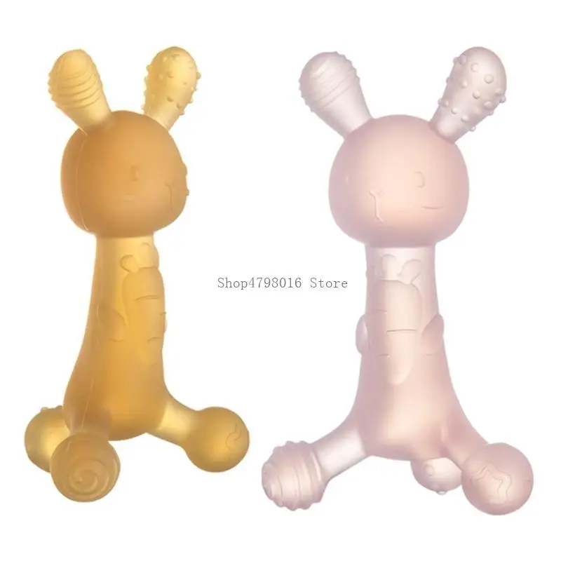 Silicone Teething Toy Baby Soother Chewing Toy Cartoon Rabbit Nursing Tool