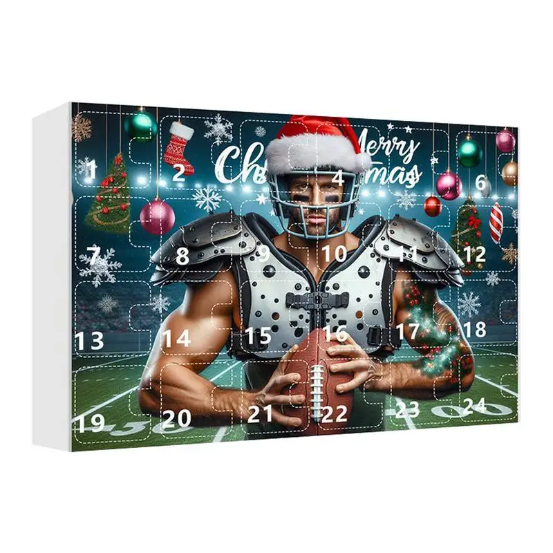 

Christmas Football Countdown Calendars Acrylic Countdown Calendar Football Advent Calendars Cute Cartoon Pendant Christmas