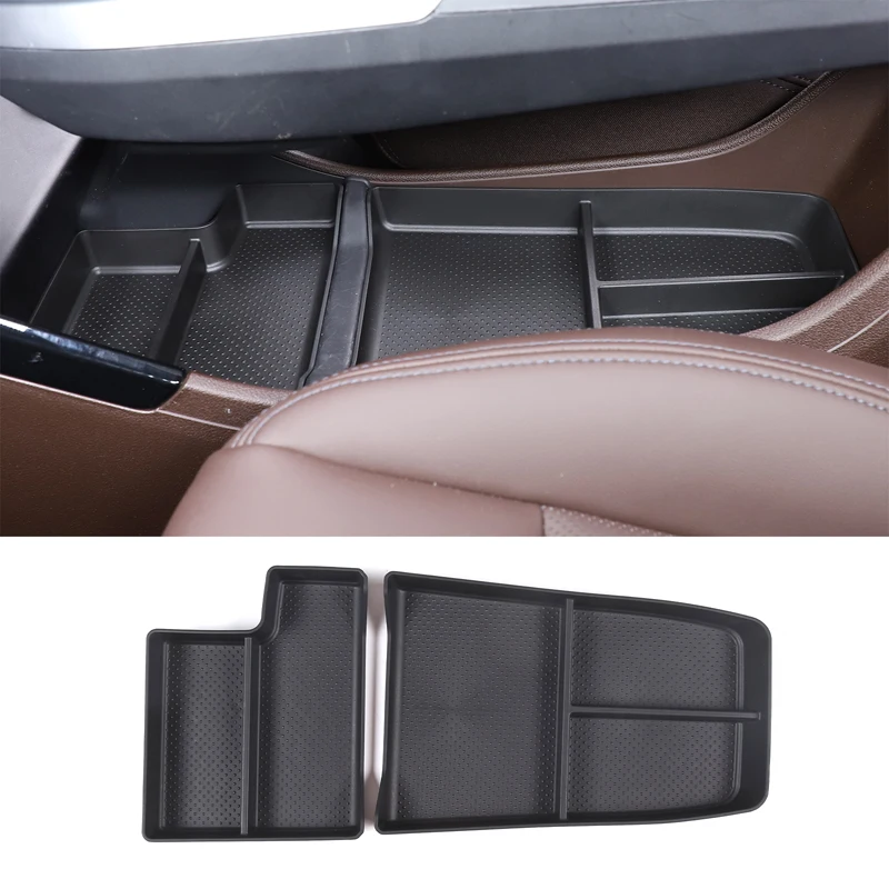 Plateau de rangement pour téléphone en TPE noir pour console centrale inférieure, accessoires intérieurs pour BMW X1 IX1 U10 U11 2023-2024 (conduite à gauche)