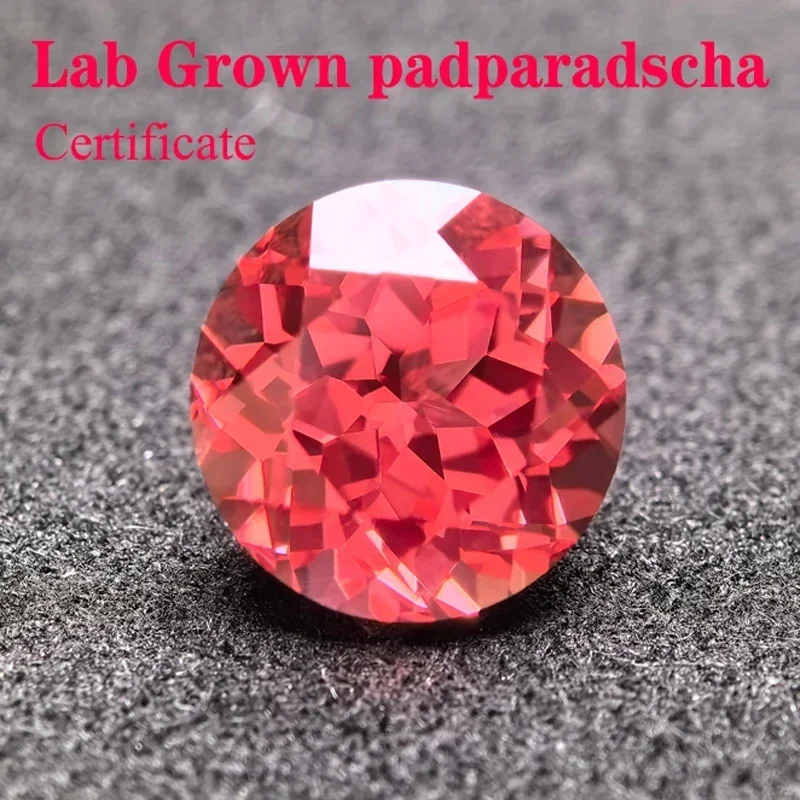 

Lab Grown Padparadscha Circular Fire Lotus VVS1 Perfect Charms Beads Diy for Jewelry Making Materials Selectable AGL Certificate