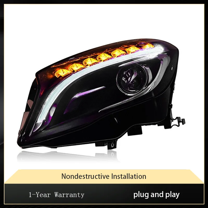 

Car Lights For Benz GLA200 GLA300 X156 2016-2019 LED Headlights Assembly Upgrade Projector Lens DRL Bi Xenon Lamp Accessories