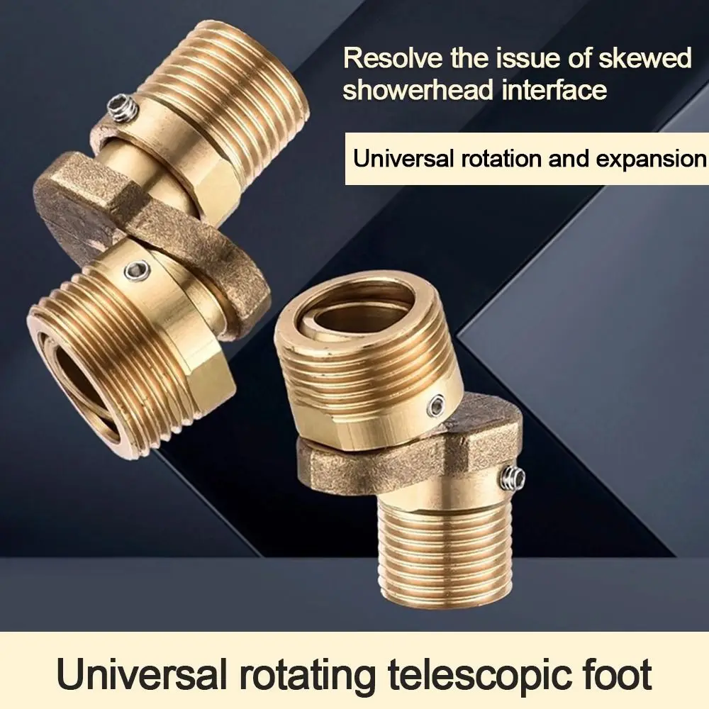 Copper Angled Curved Foot Thickened Angle Adjustment Shower Faucet Adapter Wall Mounted Connecting Accessories Replacement Parts