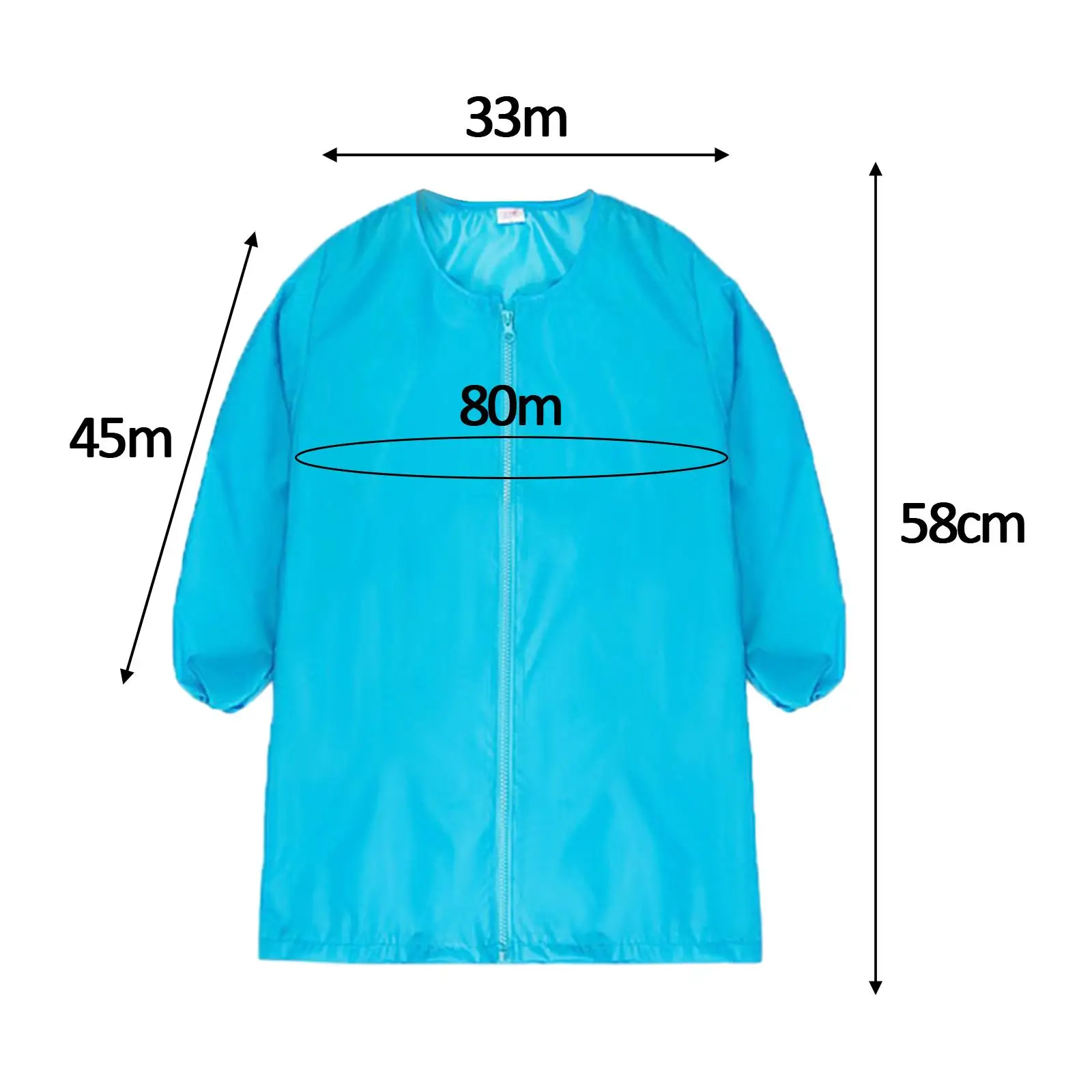 다목적 경량 긴 소매 지퍼가 달린 아트 공예 앞치마, 어린이 작업복