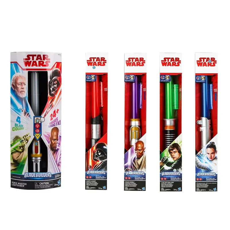 Hasbro Star Wars E8 Sound Glowing Electric Lightsaber Yoda Darth Vader Retractable Light Action Figures Boy Toy Gift