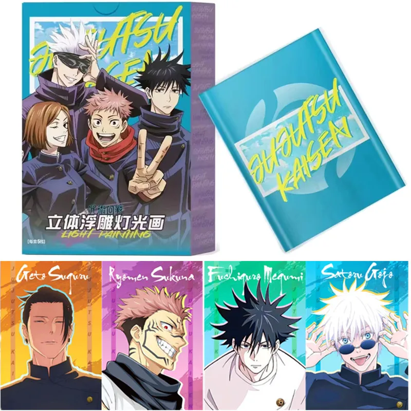 Jujutsu Kaisen Anime 3D Three-dimensional Relief Light Painting Card Yuji Itadori Gojo Satoru Rare Game Collection Card Toy Gift