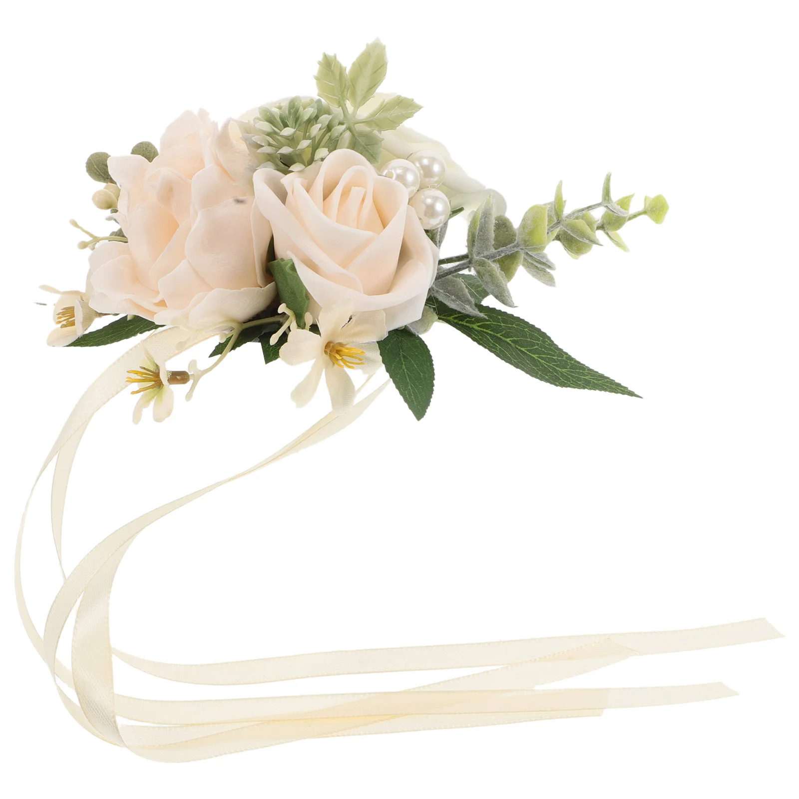 

Artificial Flower Wrist Corsage Elegant Design Bridal Bridesmaid Wedding Prom Accessory Comfortable Wear Sturdy Material