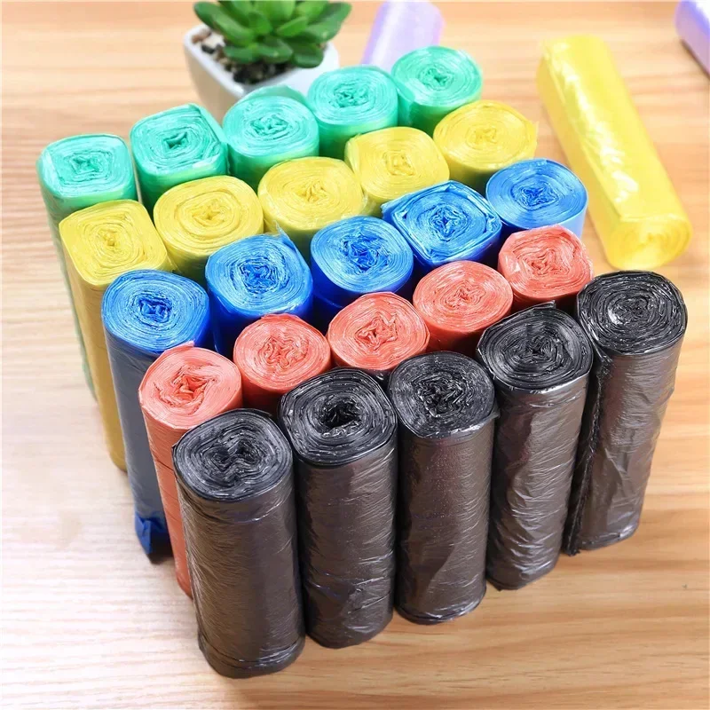 5 Rolls 1 Pack 100Pcs Household Disposable Trash Pouch Kitchen Storage Garbage Bags Cleaning Waste Bag Plastic Bag  45*50cm