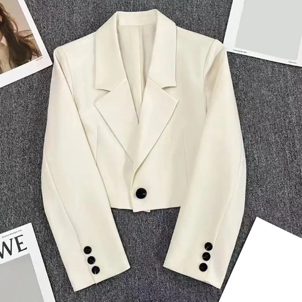 

Commuting Style Jacket Commute Style Suit Jacket Elegant Lapel Suit Coat for Women Stylish Commute Office Wear Short for Work