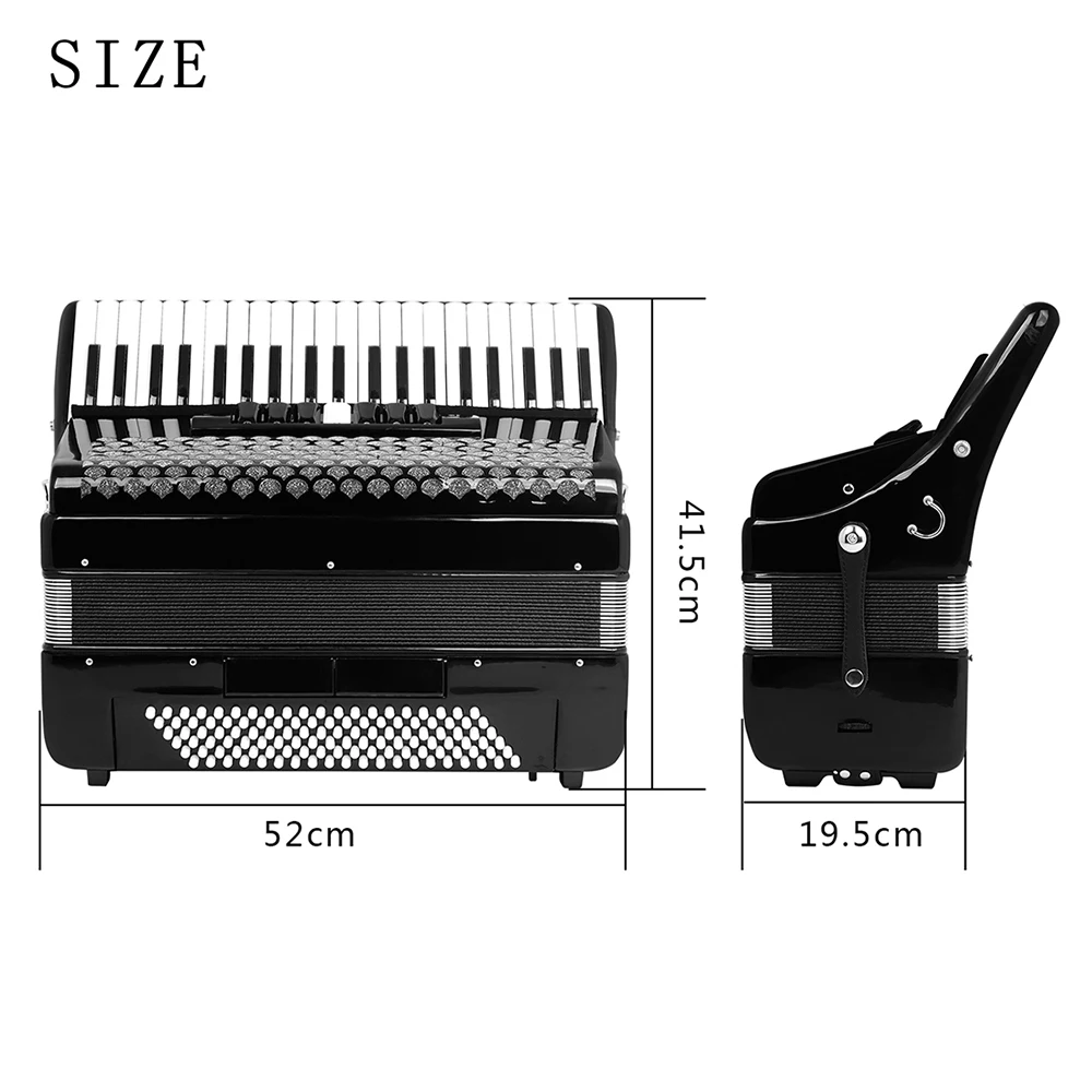 Professional Keyboard Instruments Accordion 120 Bass 41 Keys Accordion with Strap Bag Accessories for Playing