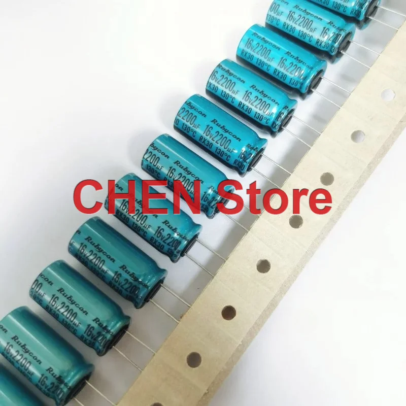 

10PCS/50PCS original Rubycon RX30 2200UF16V 12.5X25XMM 130C electrolytic capacitor 16V2200UF free shipping