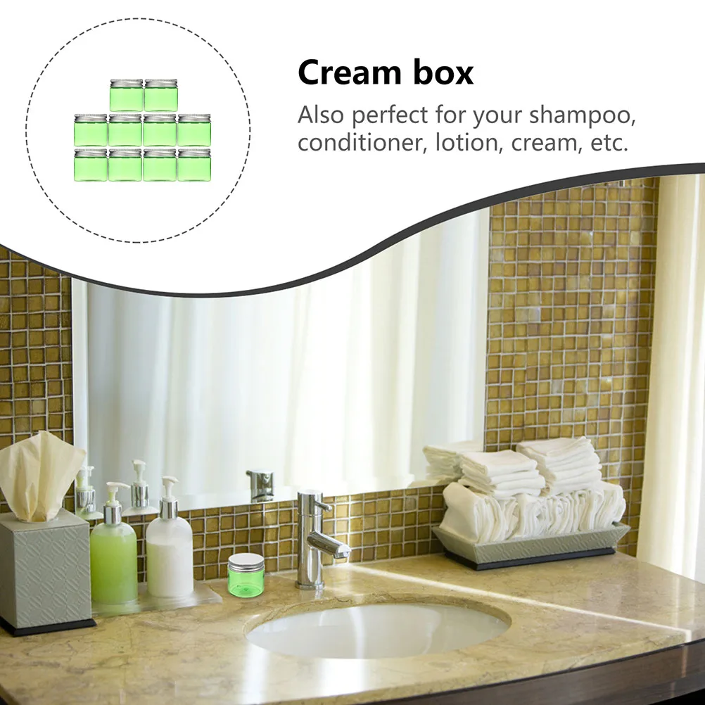 

10pcs 50G Empty Jars Durable Plastic Storage Containers Travel Cream Boxes Portable Lotion Dispenser Pots For Shampoo