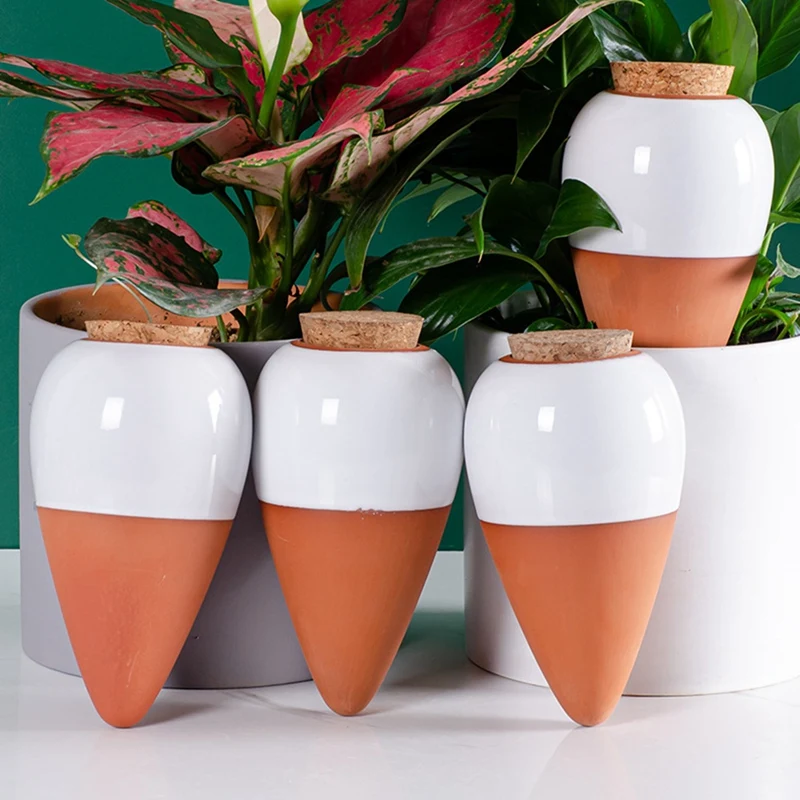 Bola regando planta de terracota, regando pode, liberação lenta, auto regando Spike, 16 onças, 4pcs