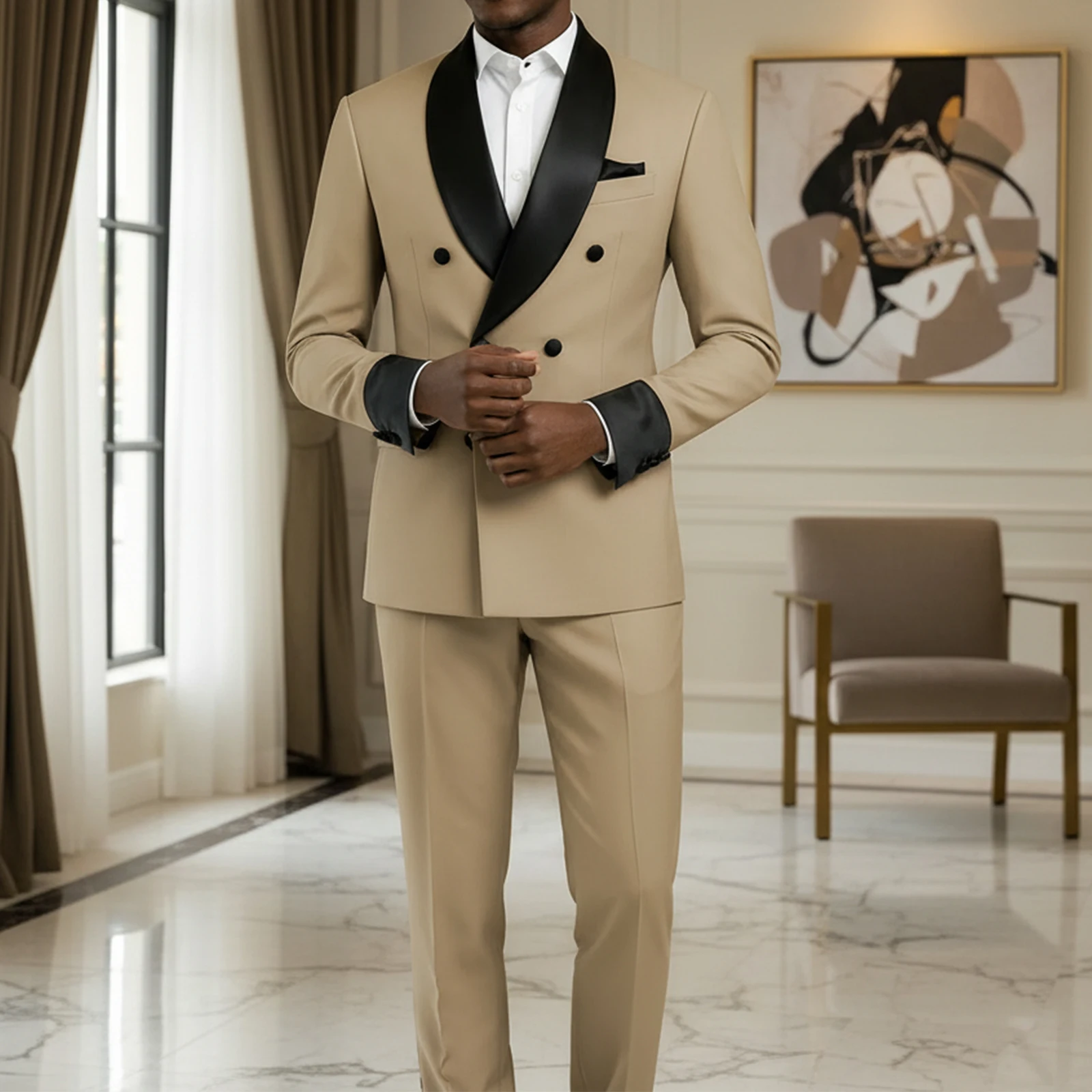 Men's Tuxedo Suit 2 Piece Douu - Men'S Formal Dinner Wear review and price