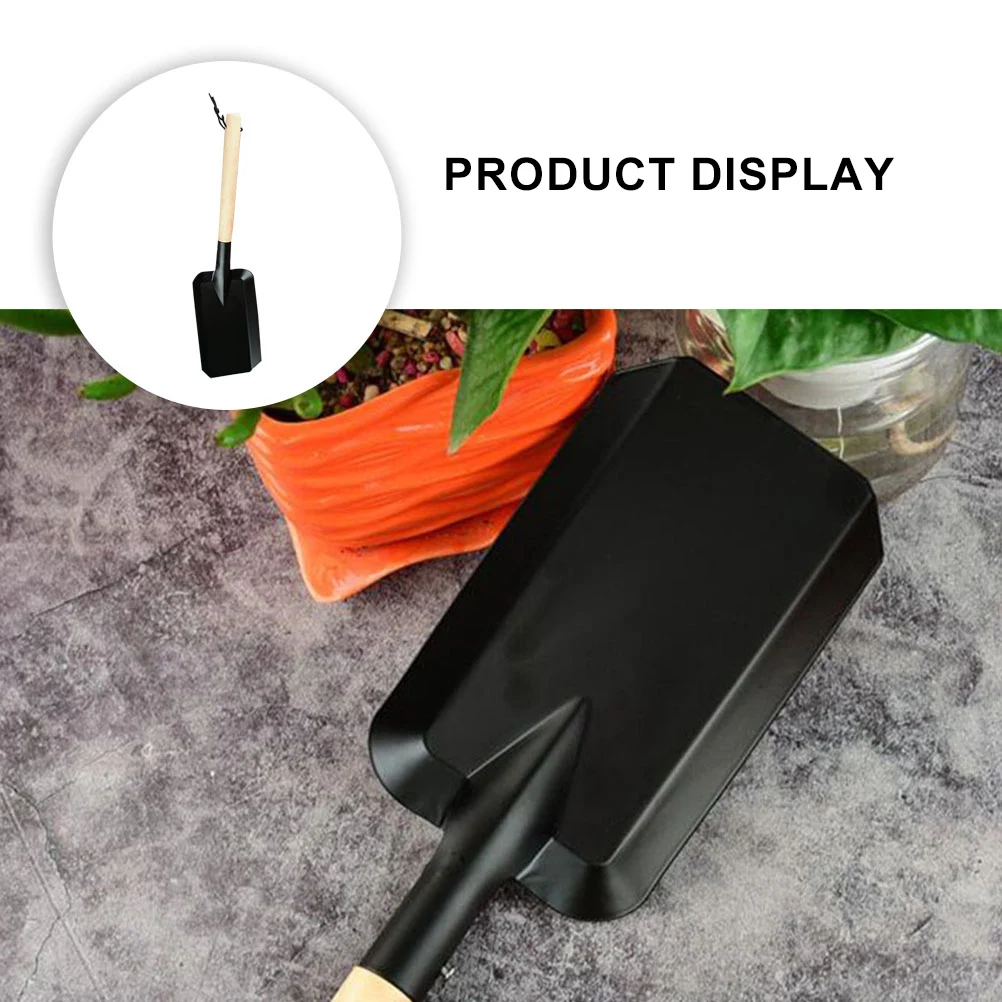 

Shovel Outdoor Wooden H Shovel Flower Planting Tools Black Durable Garden Accessories Practical Use