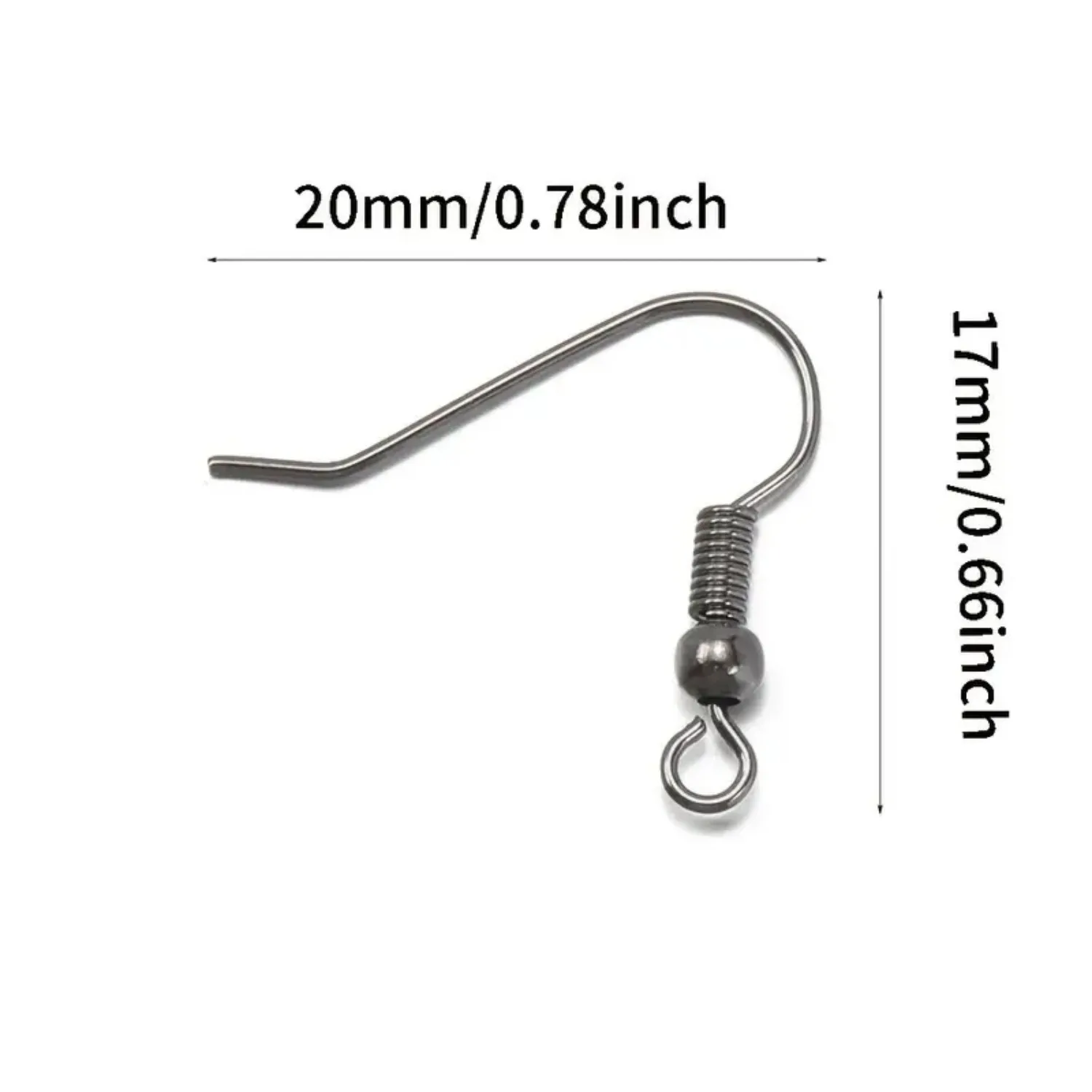 100pcs 20*17mm Silvery Antique bronze Ear Hooks Earrings Clasps Findings Earring Wires For Jewelry Making Supplies Wholesale