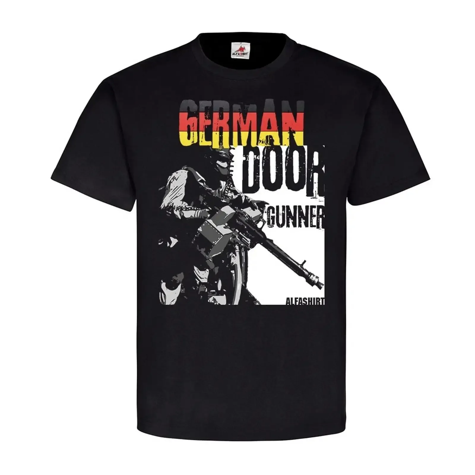 German Doorgunner Huey UH 1 Helicopter Bundeswehr Door Gunner ISAF Heli 21639 vintage Washed Versatile streetwear Stretched