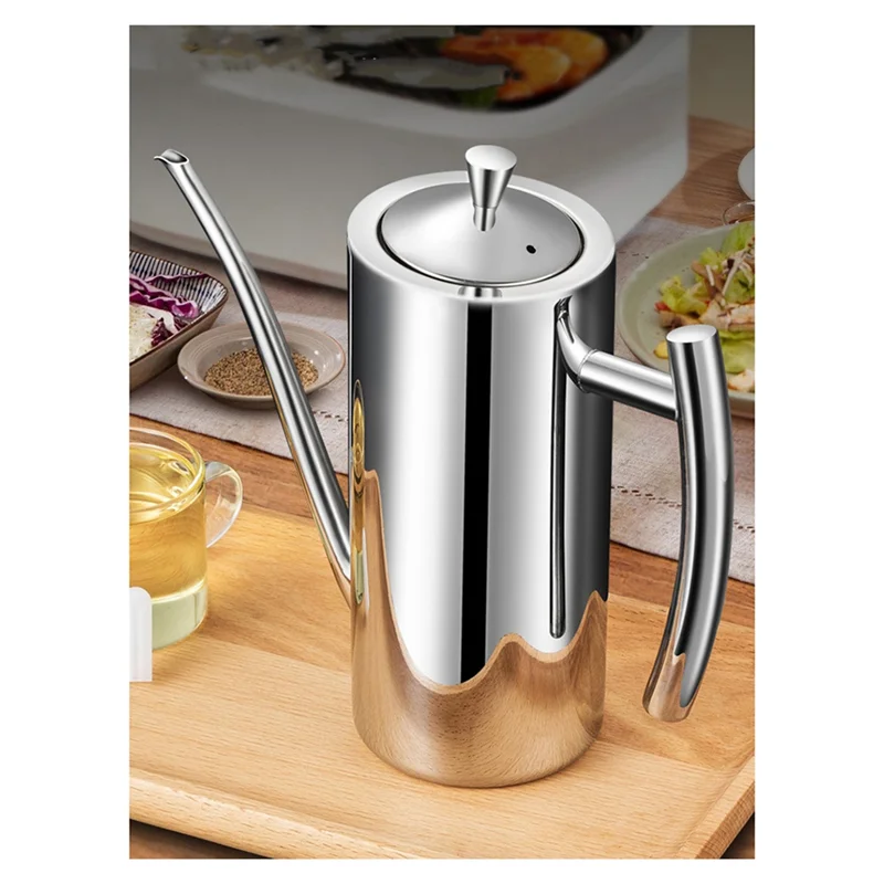 

HRBAJ-диспенсер для масла из нержавеющей стали, герметичная бутылка для приправ, европейский горшок, горшок для пищевого масла, легко герметичный