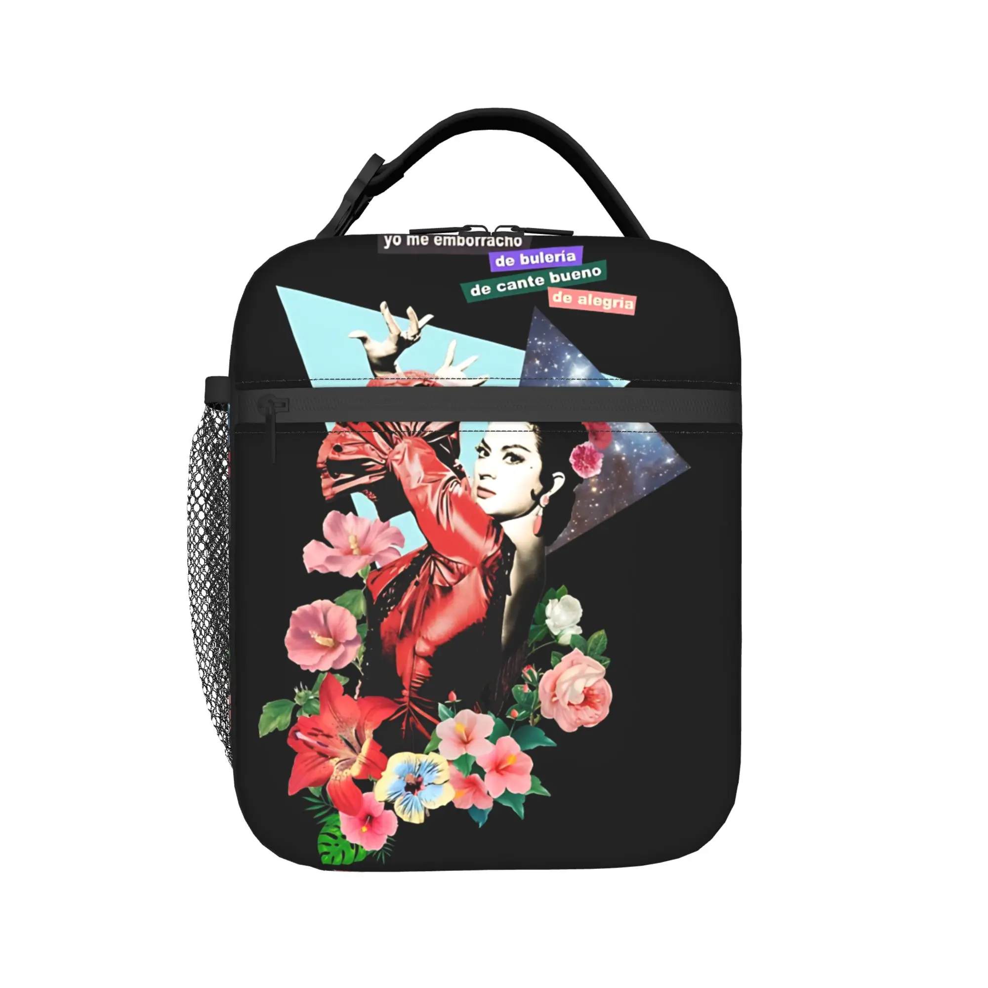 Lola Flores Spanish Dancer  Lunch Bag Fashion Lunch Box For Child Travel Portable Cooler Bag Waterproof Thermal Lunch Bags