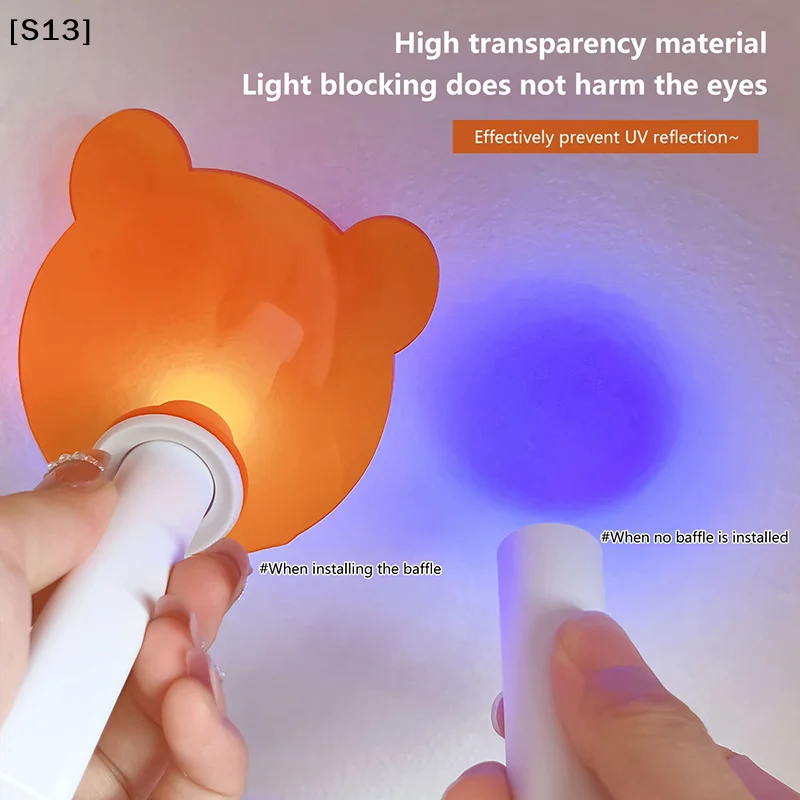 Nail Beauty Salon Devices Acrylic Light-Blocking Baffle For Straight-Shaped Nail Uv Lamp Protective Goggles Anti-Blue-Light[Q]Q@