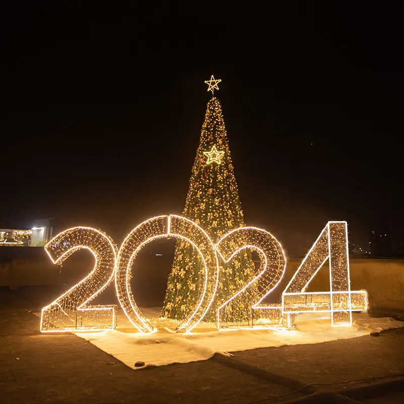 Outdoor LED modeling lights 2022 Spring Festival decoration gift box Large street square real estate landscape lighting