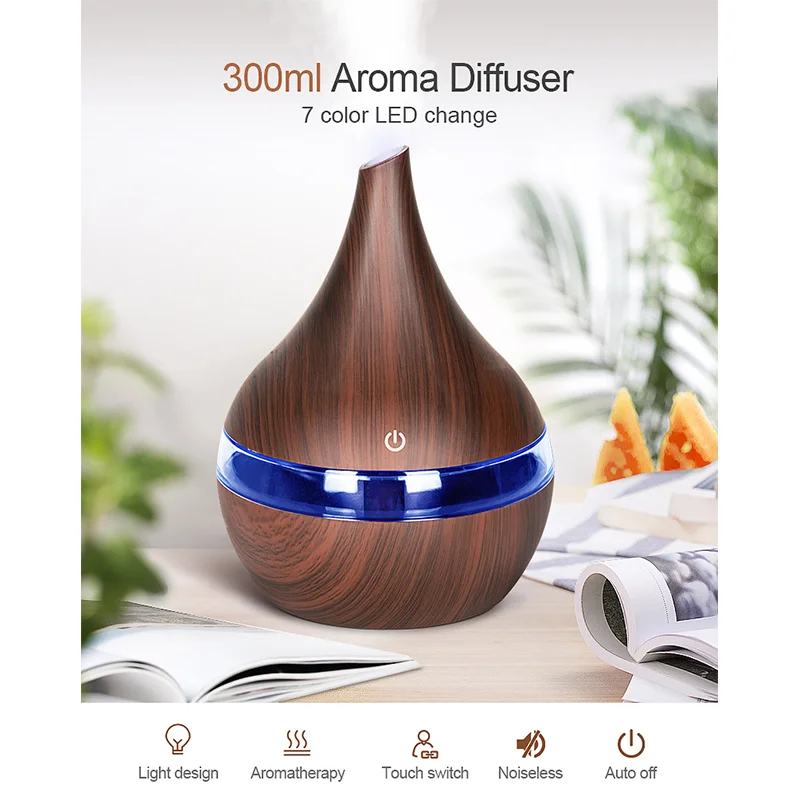 

USB Aroma Diffuser Humidifier Aromatherapy Essential Oil Diffuser Cool Mist Mini Portable Humidifier for Car Home Office Bedroom