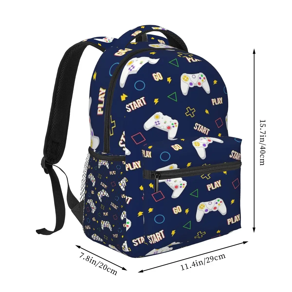 Video Game Controller Control Student Backpack School Bag Hiking Travel Daypack for Boys Girls Fashion Bookbag Shoulder Bags