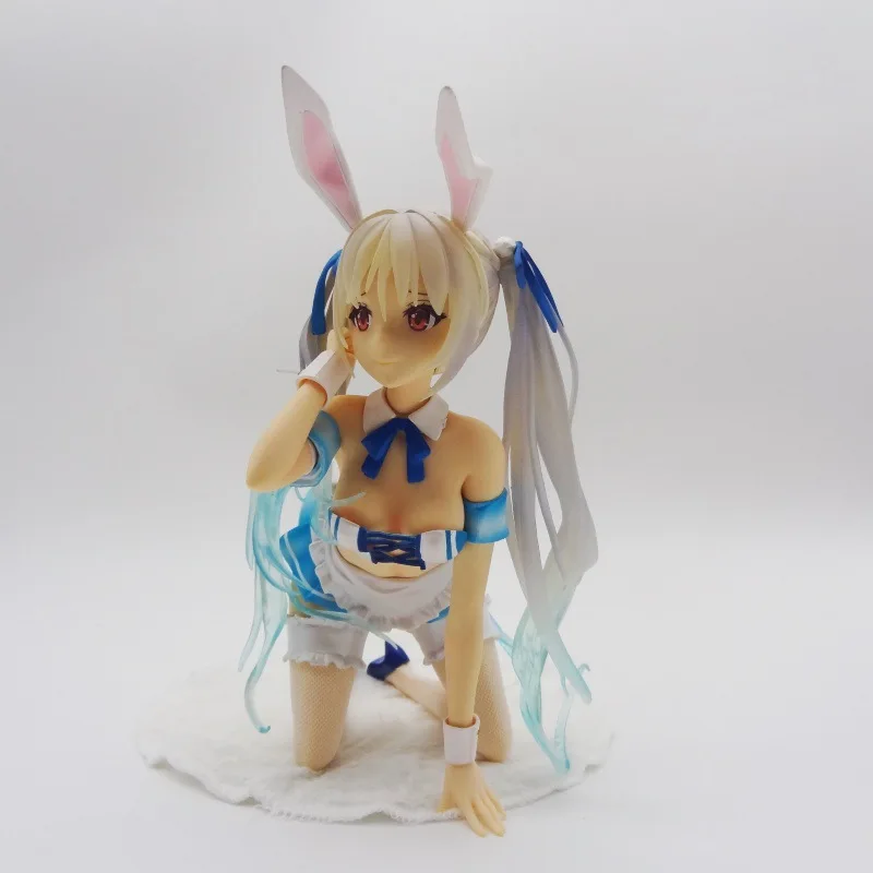 24cm Chris Aqua Blue Bunny Girl Kneeling Position Cartoon Girl Figure Model Statue Collection Desktop Decoration Ornament Toys