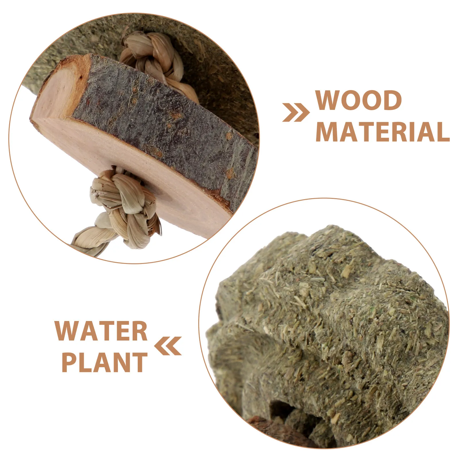 

Rabbit Chewing Ball Made of Premium Natural Wood with Grass Scent for Teething Bunnies Hamsters Guinea Pigs Dental Health