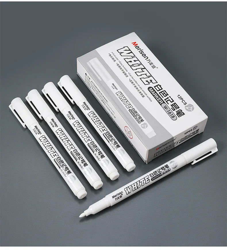 1 Pcs White Marker Pens Paint Oily Waterproof 1mm Tattoo Skin Markers Scribe Gel Pen DIY Permanent Makeup Tattoo Supplies